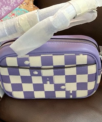 NWT Coach Mini Jamie Camera Bag With Checkerboard Print CR172 iris