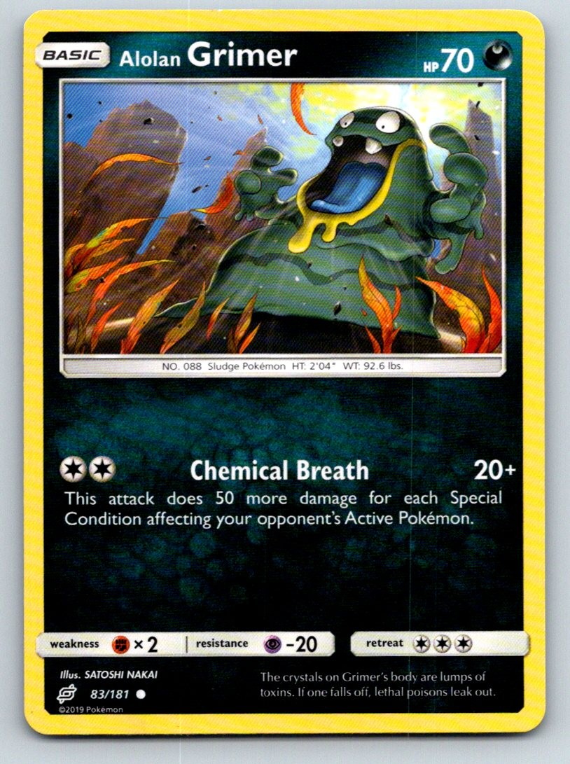 Alolan Grimer 83/181 Common Team Up Pokemon Lightly Played