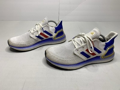 Men's Adidas Ultraboost 20 USA Edition Size 11 Red White Blue Running Shoes P136
