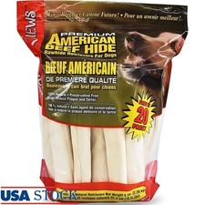 Rawhide Dog Chews 20pk Dental Care Long Lasting Medium Large Dogs Chew Toy 5 lbs