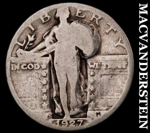 1927-S Standing Liberty Quarter- Silver Semi Key Better Date No Reserve #i8026