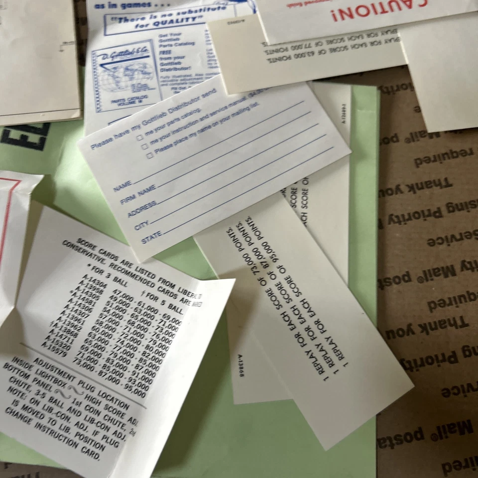 original Factory El Dorado GOTTLIEB Schematics Pinball arcade game manual - Image 3 of 4