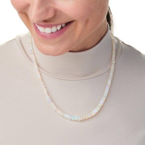 Collar Jay King plata esterlina ópalo glaciar etíope, 19" - Imagen 3 de 3
