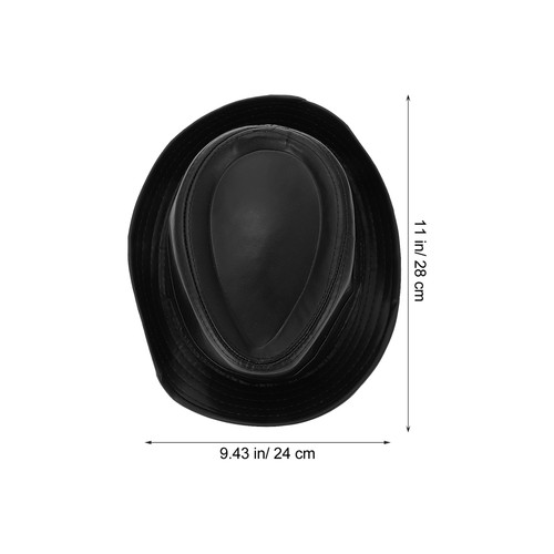 Jazz Top Hat Miss Man Wide Brim Hats British Style Middle Aged Elderly - Imagen 11 de 12