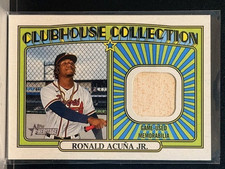 2021 Topps Heritage - Clubhouse Collection Relics Ronald Acuña Jr. #CCR-RA (MEM)