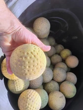 Very Worn 4 Dozen=48 Count Used 12" Dimpled Balls Machine Batting Cage Softballs