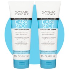 Advanced Clinicals Dark 8 Ounce (Pack of 2), Spot Reducer Cream Pack