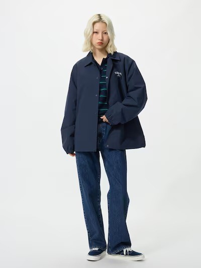 UNIQLO PEANUTS Coach Jacket XS-4XL Long-Sleeve Snoopy Unisex | eBay