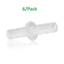 Oxygen Tubing Connector, Tube Connector Barbed ends leak free connection 6 Pak