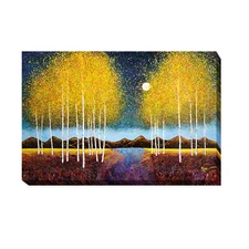 Full Moon Panorama by Graves-Brown Gallery-Wrapped Canvas Giclee (16 in x 24 in)