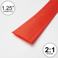 1.25" ID Red Heat Shrink Tube 2:1 ratio wrap 2x24"  4 feet inch/ft/to 30mm