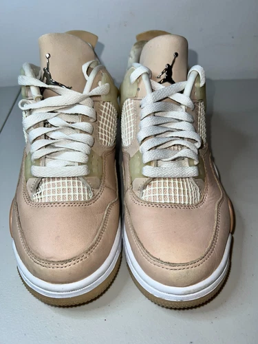 Nike Air Jordan 4 Retro Shimmer Sneakers Women's 7 Brown Upper Nubuck DJ0675-200