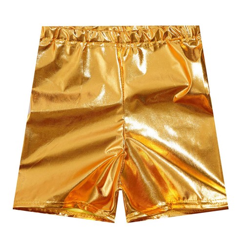 Kids Metallic Party Dance Performance Hot Pants Youth Shorts Practice Costume - Picture 29 of 72