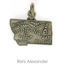 925 Sterling Silver United States Charms All 50 US States Available Made in USA