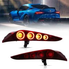 Für Toyota GR Supra A90/A91 2018–2024 VLAND Rot LED-Rückleuchten W/Gelb Dynamic