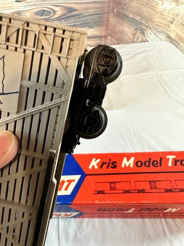 Vintage KMT Kris Model Trains Wabash 1622 Railroad Cars Toy With Box Gray Toy - Picture 7 of 13