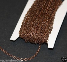32 ft spool of antiqued copper flat cable chain 3X2.5mm