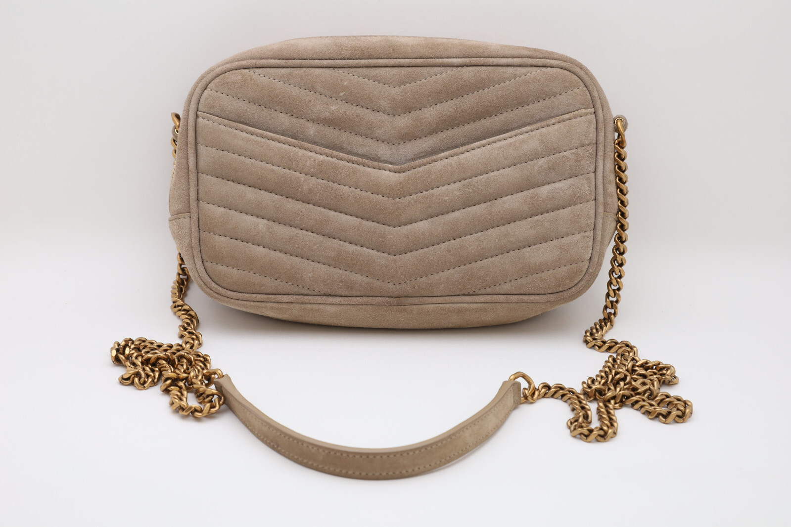 Borsa a tracolla YSL Saint Laurent Lou Mini in camoscio