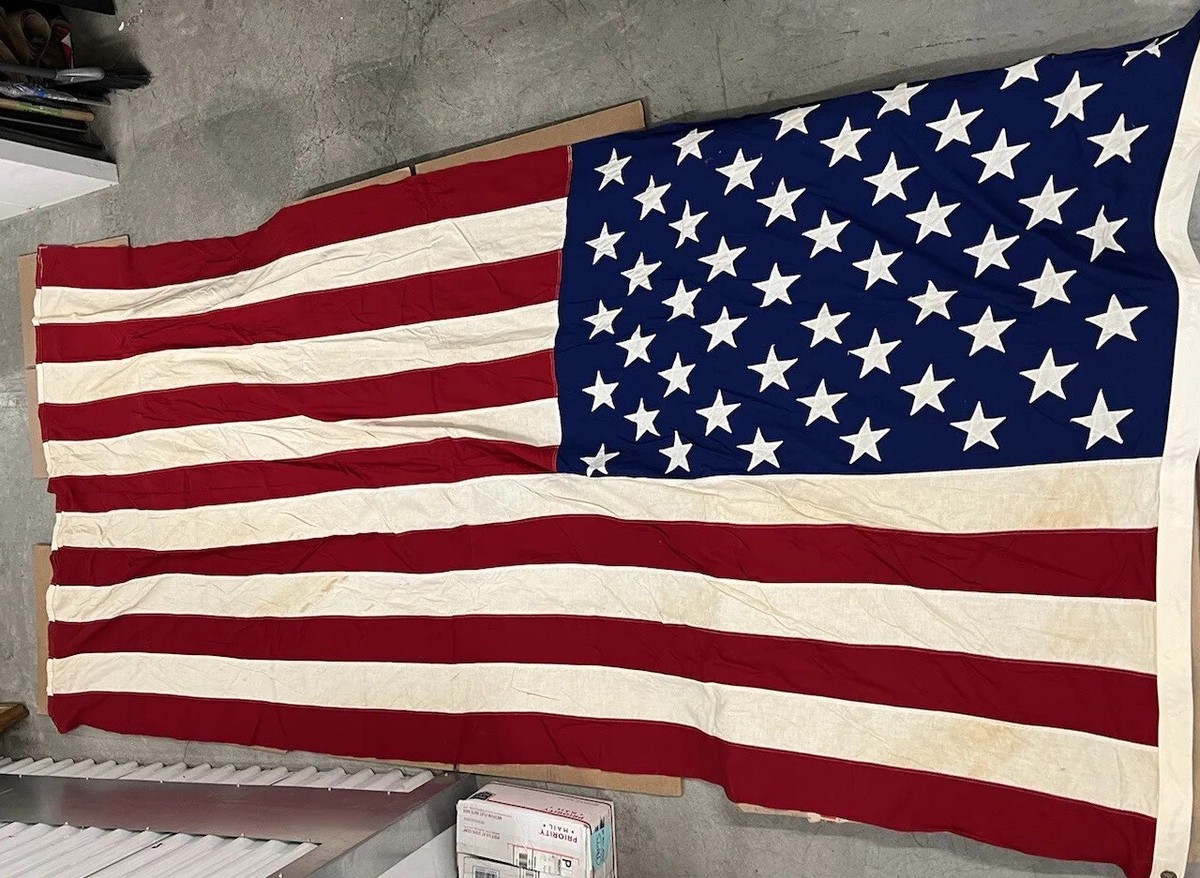 ヴィンテージ USA製 VALLEY FORGE FLAG 星条旗 50スター Vintage Valley Forge 'Challenger' 50 Star American Flag 100