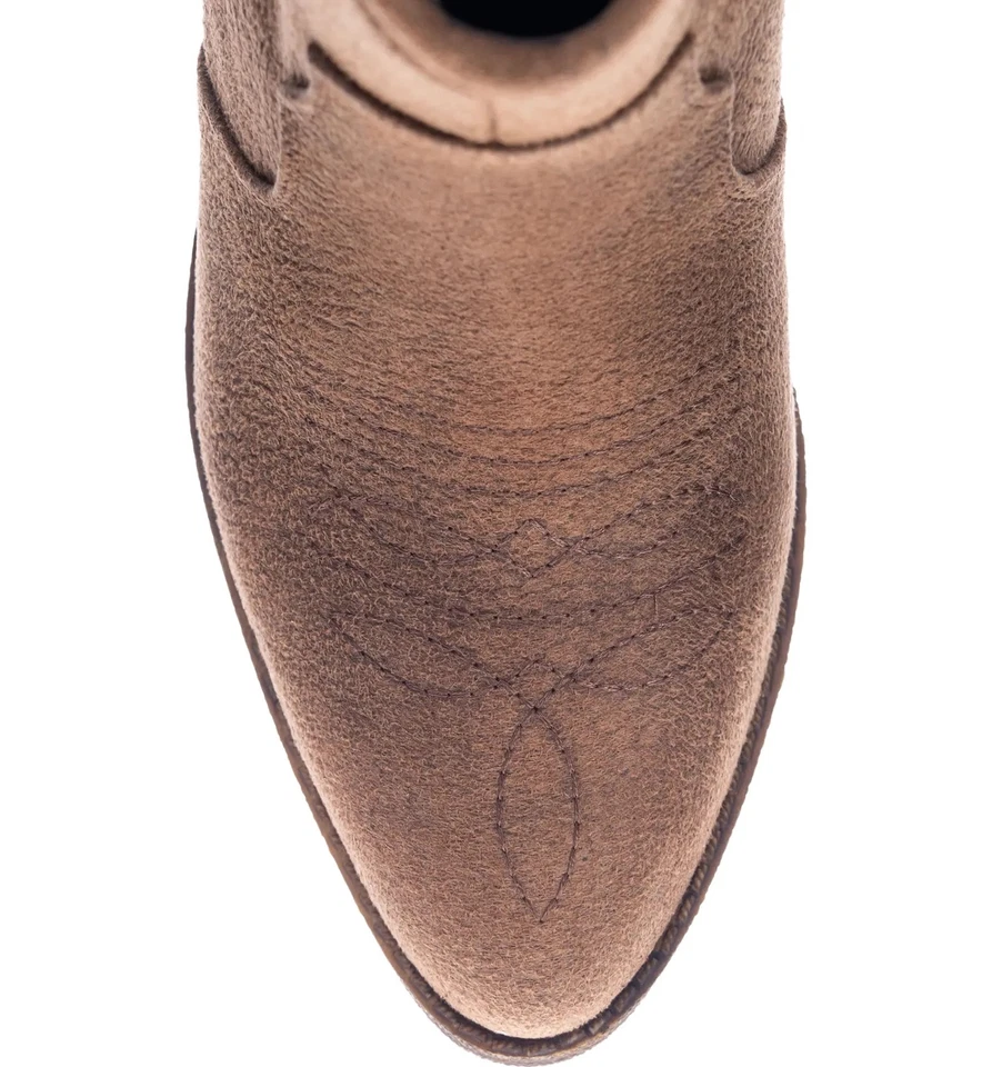 Dirty Laundry Unite Marrón Grueso Tacón Bloque Cremallera Metálico Western Botines Foto 4 de 4