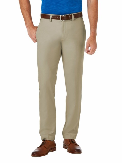 Haggar Cool 18 Pro Golf Pants Slim Fit Comfort 4 Way Stretch Khaki 30x30 for sale online | eBay