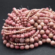 Grade A Natural Chinese Rhodonite pink Gemstone Round Beads 4mm 6mm 8mm 10mm
