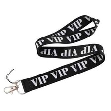 Ribbon Lanyard Black & White VIP Design ID Card Pass Keys Phone  Neck Strap