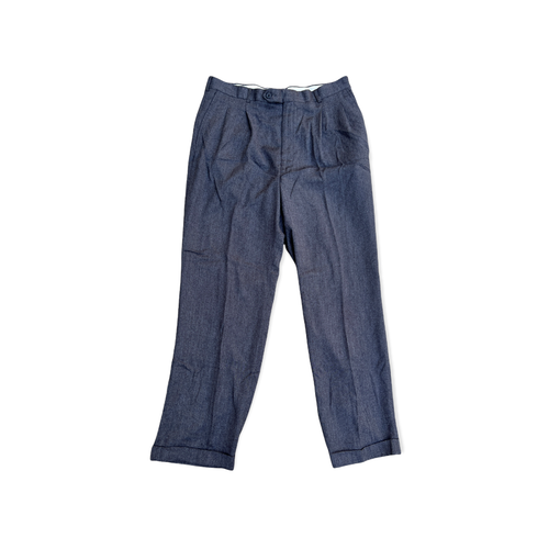 STAFFORD Mens Vintage 90s Grey Pleated 