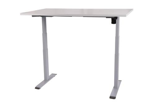 Schreibtisch elektrisch höhenverstellbar BxTxH: 140x80x(73,5-123,5)cm lichtgrau - Bild 2 von 2