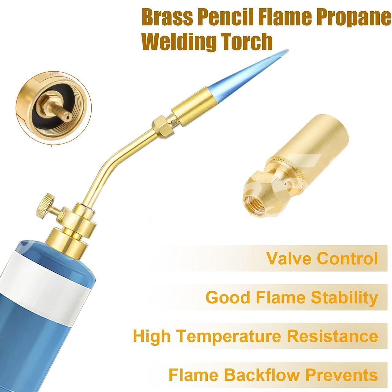Brass Pencil Flame Torch Head Kit Gas Welding Torch for MAPP MAP Propane US👌