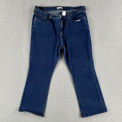 Levi's 512 Perfectly Slimming Jean Sz 24M Plus Stretch Denim Boot Cut Dark Wash