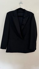 Moss Bros Mens Dinner Jacket Wool Blend Black 38 Regular
