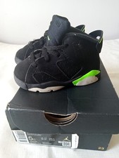 Air Jordan 6 Retro Toddler Boy Girl Sneakers Size 5 Us/ 20 Eu Black/Green