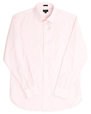 NWT Crew Pink Cotton Stretch Slim Fit Semi-Spread Collar Ludlow