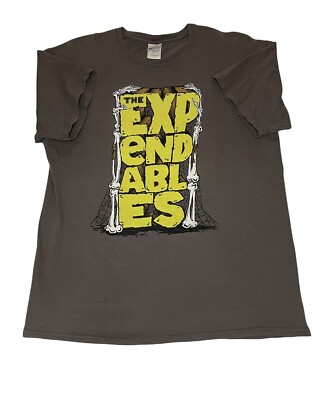 Y2k The Expendables Shirt Mens Gray Large Gildan Rock Band Tee Reggae Music Ca