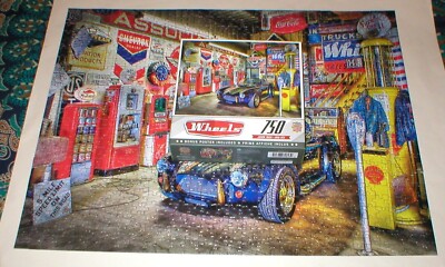 WHEELS PUZZLE JEWEL OF THE GARAGE 750 PCS MASTER PIECES SOLD AS IS