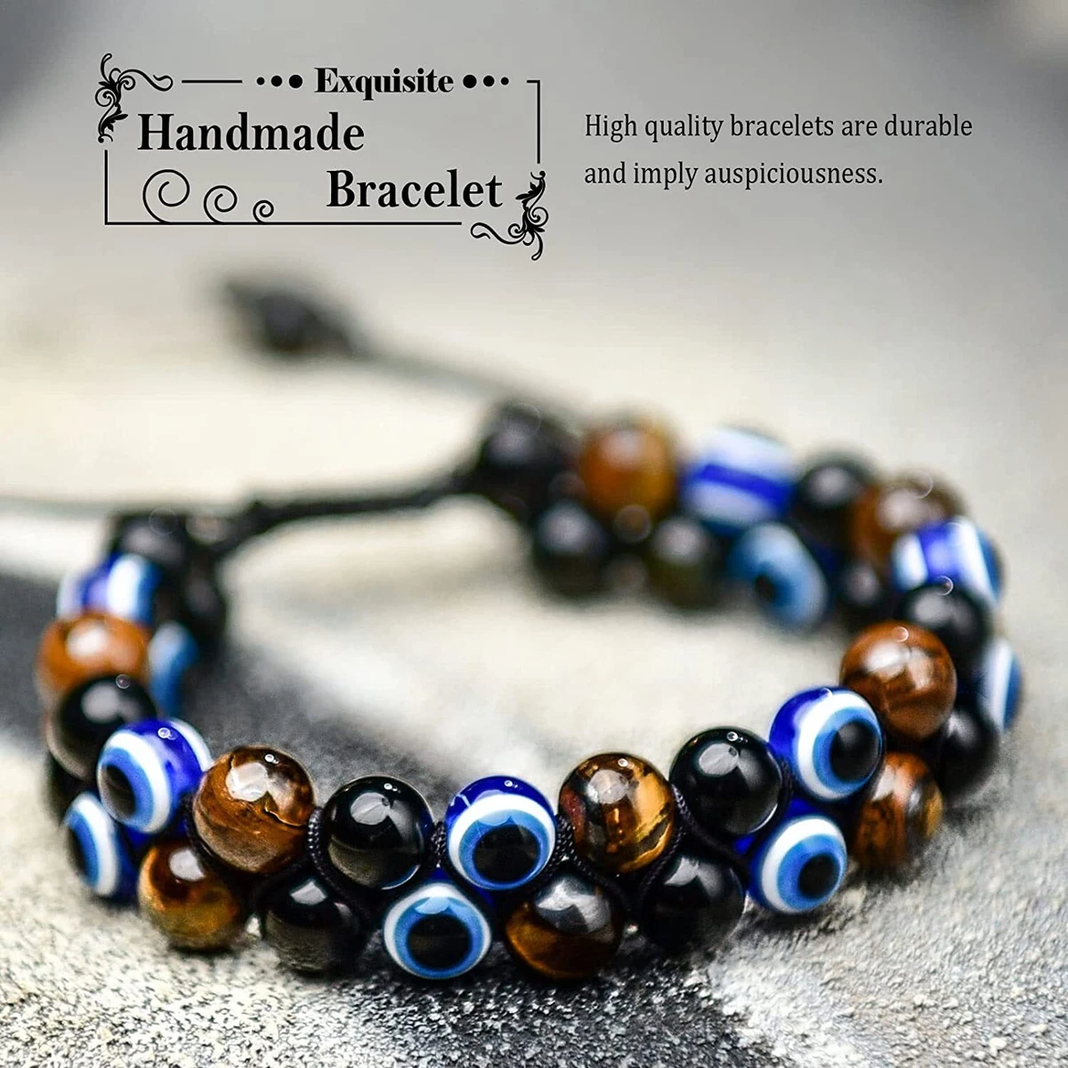 Evil Eye Beaded Charm Bracelets Blue Eye Bead Bracelet For