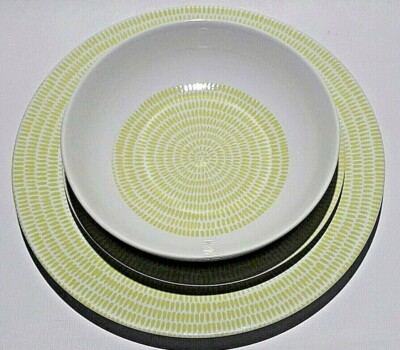 Tafelteller 18 Stück Porzellan Green Rice Rosen und Tulpen *84093