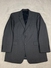 Jos A Bank 100 Wool Blazer Sport Jacket Mens 44L Gray 2 Button