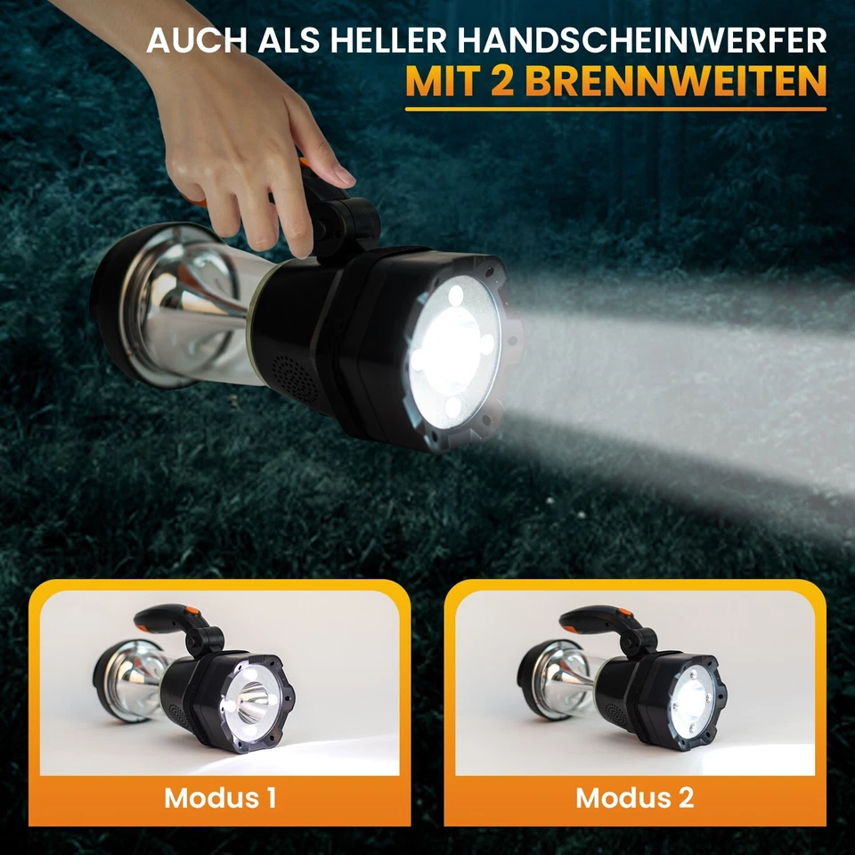 4in1 LED Lantern Rechargeable, Includes Crank Dynamo, Emergency Radio, Power Bank - Image 3 of 4