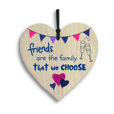 Holz Herz Plakette Beste Freunde Familie Freundschaft Geburtstag Geschenkidee Deko