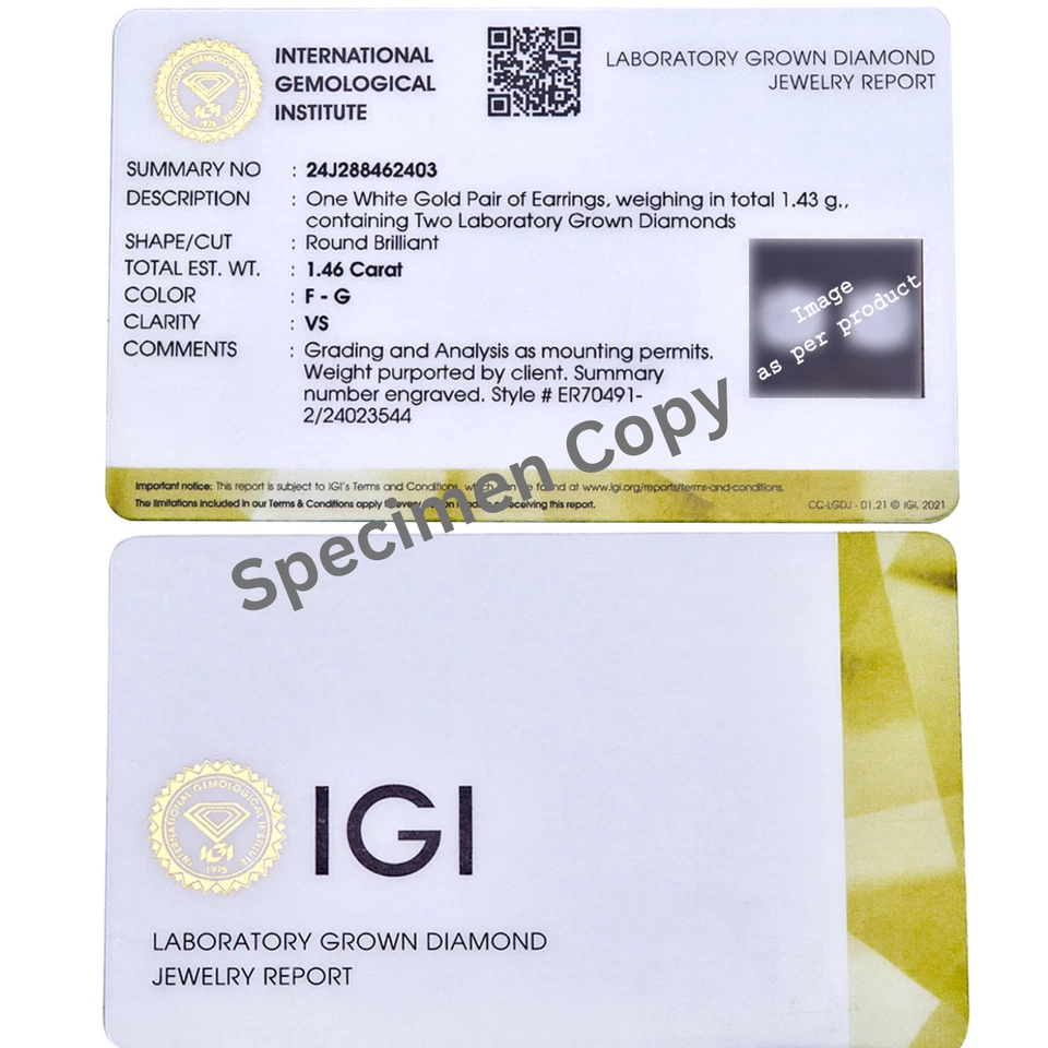 Tobillera de diamantes cultivados en laboratorio de 9" pulgadas 1,50 quilates corte redondo oro amarillo sólido de 14 quilates para regalo Foto 4 de 4