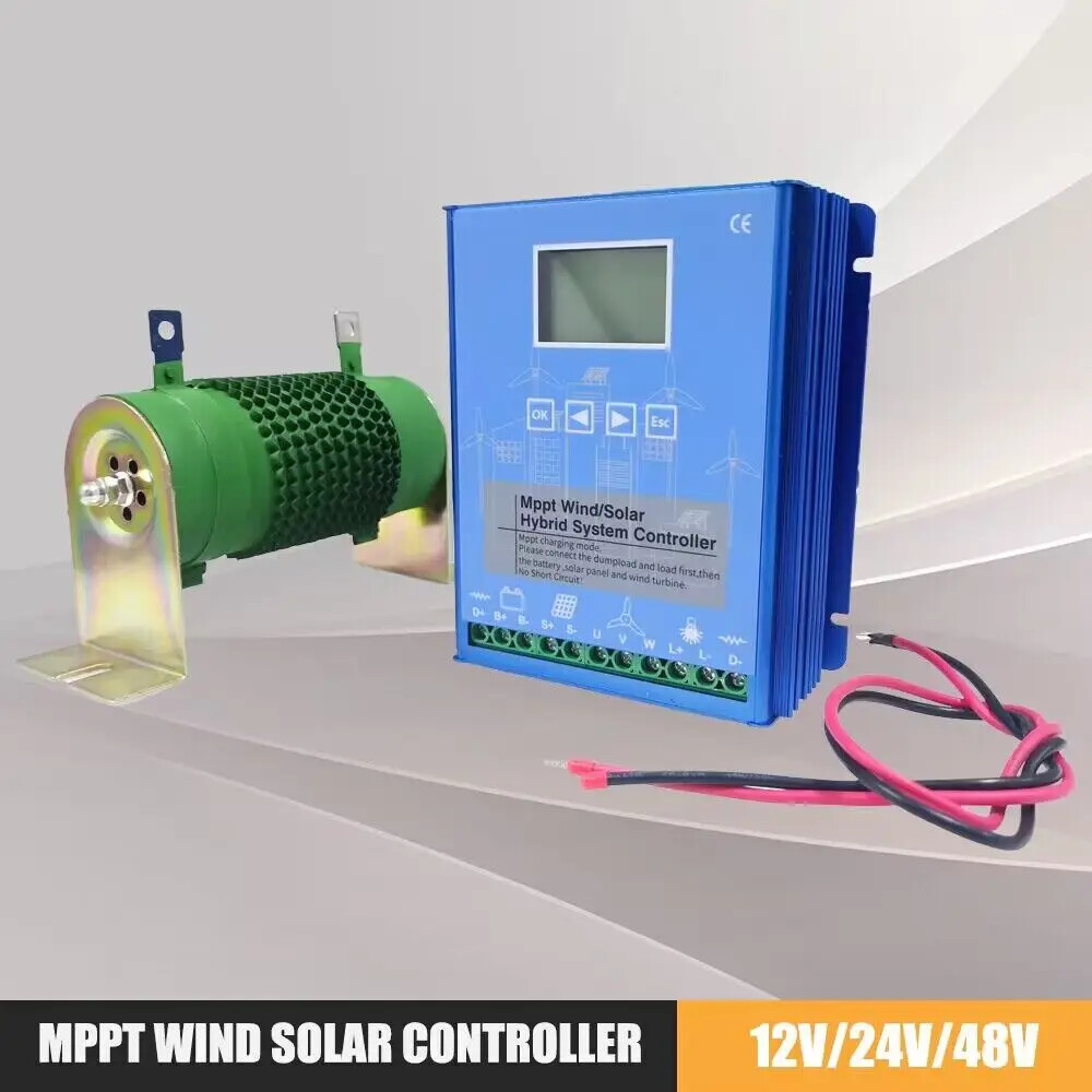 Wind Solar Hybrid Mppt Charge Controller 10000W Wind 1000W Solar 12V24V Auto 48V