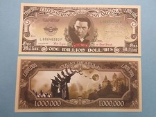 Transylvania's COUNT DRACULA ~ Bela Lugosi ~ $1,000,000 One Million Dollar Bill