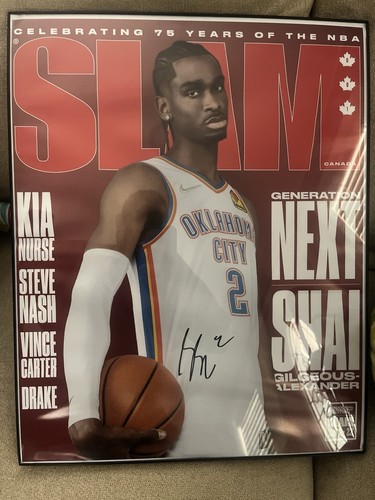 shai gilgeous alexander autographed 11x16 photo 