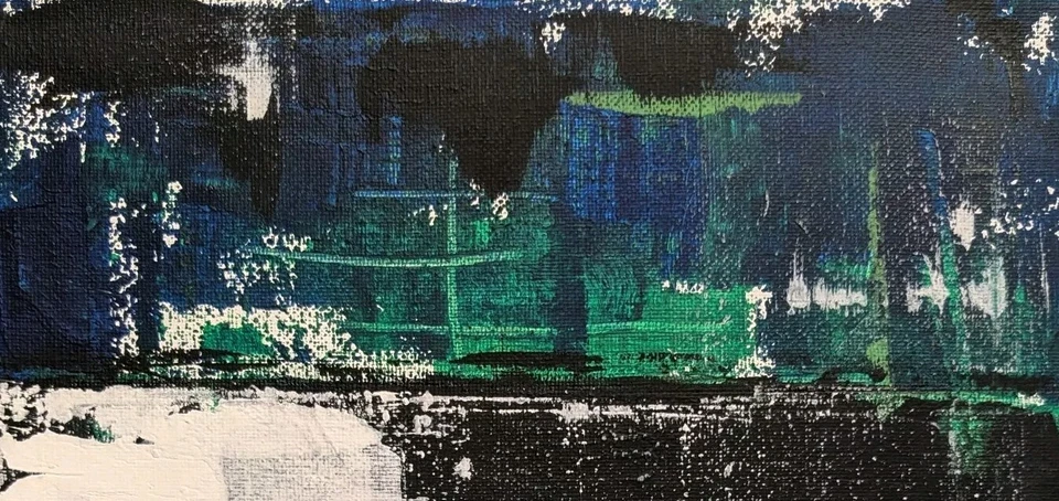 No.599 Original Abstract Modern Minimal Painting By K.A.Davis  - Image 3 of 4