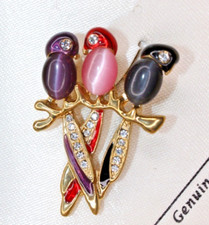 Enamel & Optic Jelly Belly Parrots on Branch ...