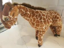 DISCOVERY CHANNEL Tall Large Firm Plush Giraffe Stuffed Animal Toy