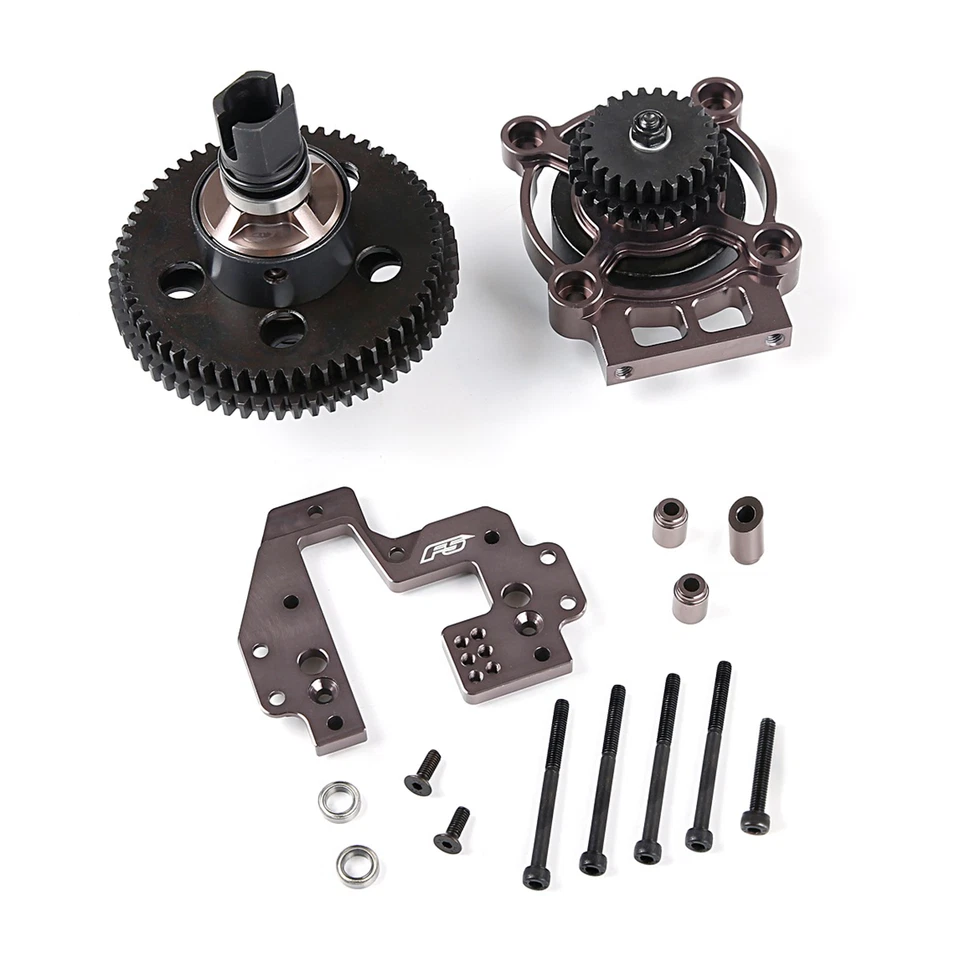 SMTSRC Renn-Getriebe Zwei Geschwindigkeiten 24/63/29/58T für 1/5 Rofun F5 MCD XS-5 RR5
