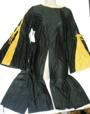 Praisewear Blouse Tunic Liturgical Church Dance Black w/Gold Top Ladies